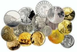 gold and silver coins